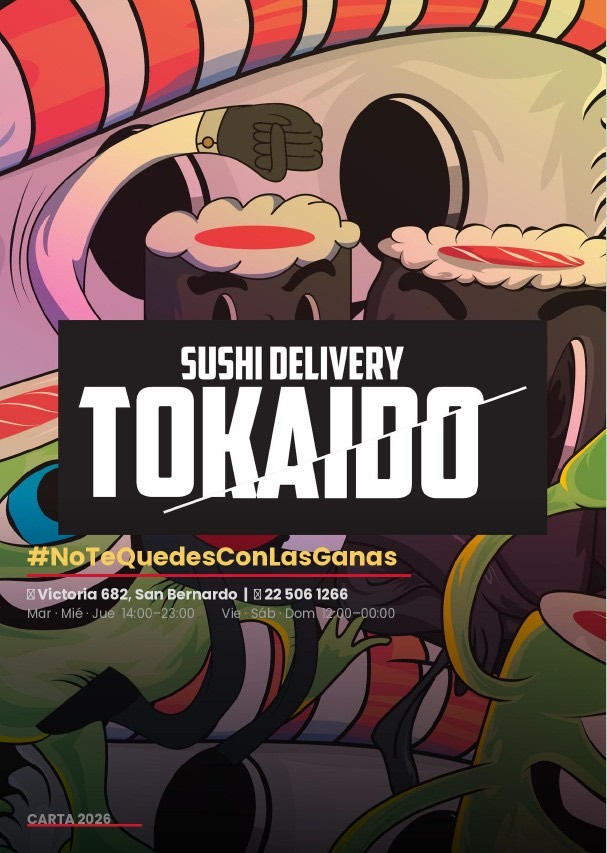 Carta Tokaido Sushi 2026, página 2